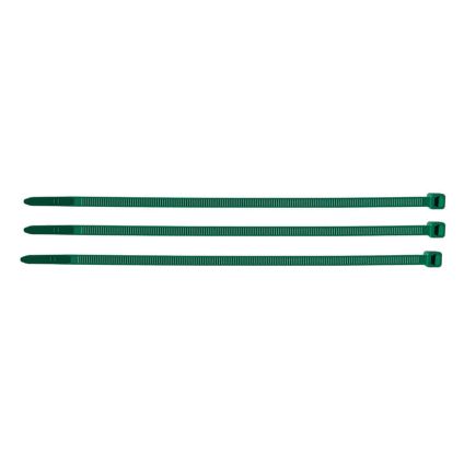 3.6mm x 200mm Green Nylon Cable Tie (100) (18.3kg Load)