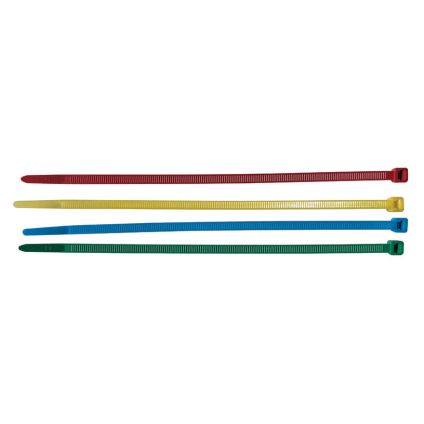 4.8mm x200mm Multi Colour Nylon cable Tie (100) (22kg min strengh)