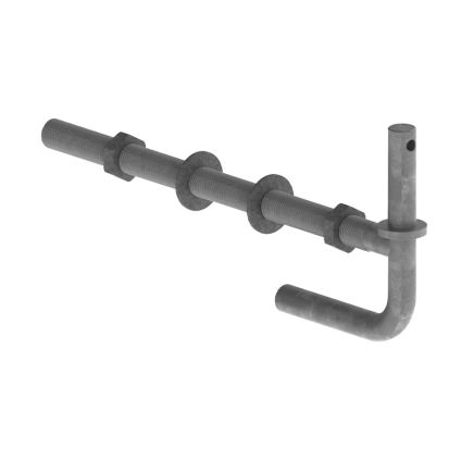 M20 x 275 (70mm Pin) Lock Thru Post Gudgeon Galv