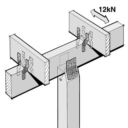 Lumberlok 12kN High Subfloor (Anchor & Brace Pile - 12KNH) Fixing 304 Stainless