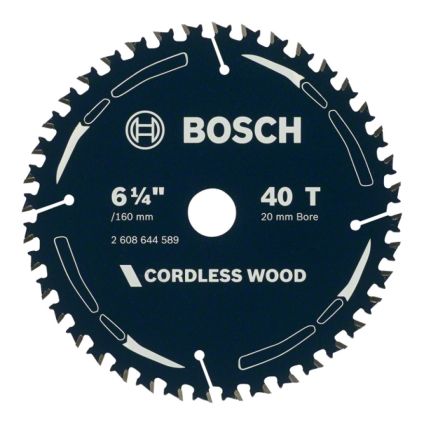 6 1/4 (160mm)x20- 40 teeth Circular Saw Blade Cordless wood H