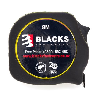 8m Blacks Index Professional Tape Measure