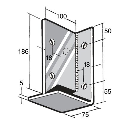 L Beam Support Bracket 304 Stainless (BS108)
