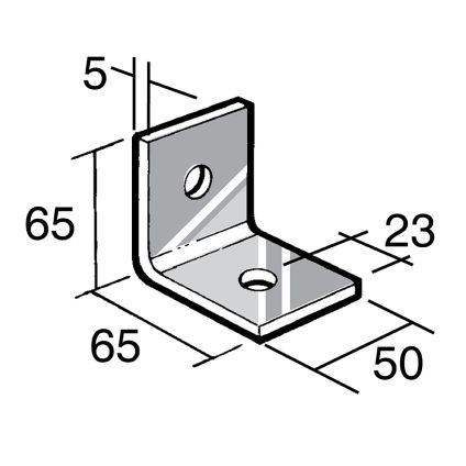 Angle Bracket No Gusset 304 Stainless (BS50)