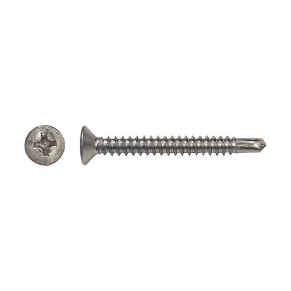 8Gx25 Csk #2 Phillips Steel Self Drilling Screw 304 Stainless Steel