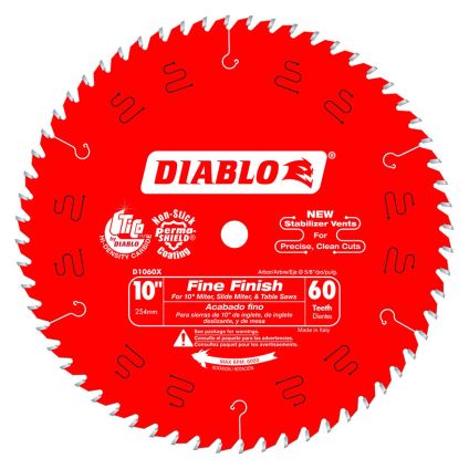 Diablo 10" / 254mm x 60 Tooth Circular Saw Blade (Ultra Thin)
