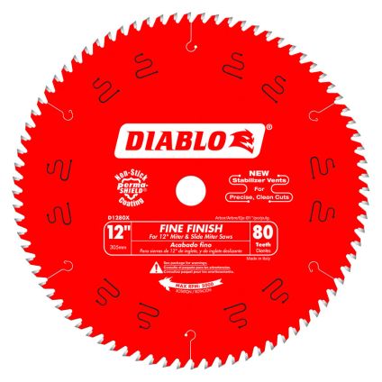 Diablo 12" / 305mm x 80 Tooth Circular Saw Blade (Ultra Thin)