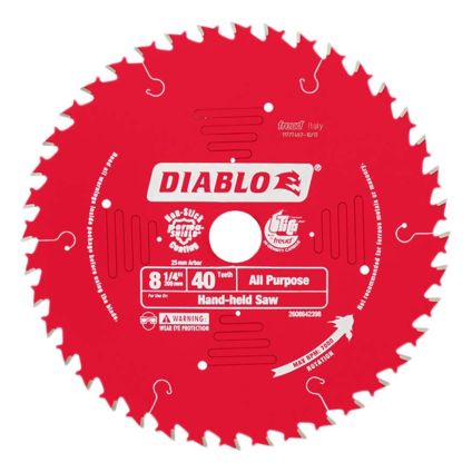 Diablo 8.1/4 / 209mm x 25 - 40 Tooth Circular Saw Blade (Ultra Thin)