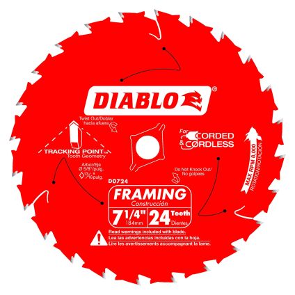 Diablo 7.1/4 / 182mm x 24 Tooth Circular Saw Blade