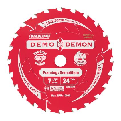 Diablo Demo Demon 7.1/4 / 184mm x 24 Tooth Circular Saw Blade