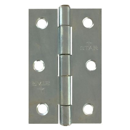 Fixed Pin Zinc Hinge 75x48x1.5mm (Brass Pin) - HS7548ZFB