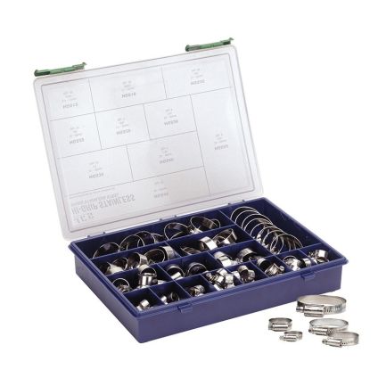 Hose Clip Stainless Assortment Case 76pc (12-50mm)