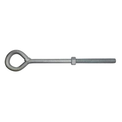 20x1700 Mild Steel 4.6 Eye Bolt Galv (with THIMBLE attached)