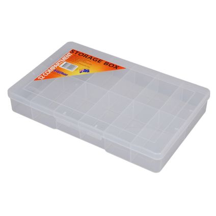 Fischer Plastic Storage Clear 12 Compartment (310x200x48) 1h-093