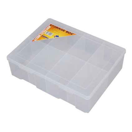 Fischer Plastic Storage Clear 8 Compartment (350x270x100) 1h-098