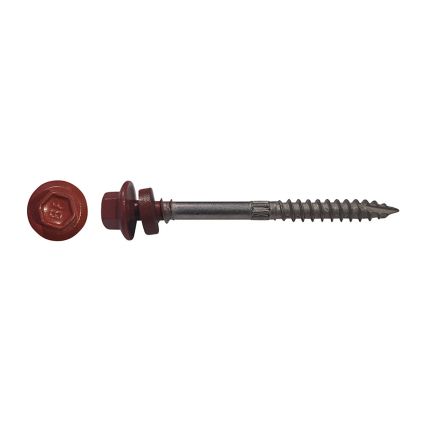 12G-11x65 Hex W/F Wood Screw Type 17 neo Top Grip (Pioneer Red)