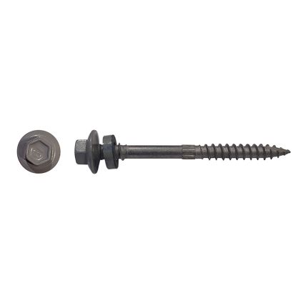 12G-11x50 Hex W/F Wood Screws Type 17 neo Top Grip (Sandstone Grey)