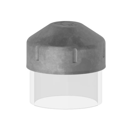 CR100 Round Post Cap Pre-Galv (to suit 114.3mm OD pipe)