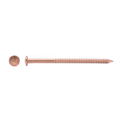 10Gx2 1/2 Silicon Bronze Rose Head Annular Groove Nails