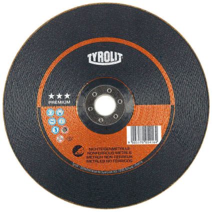 125x7.0x22 Tyrolit Aluminium Premium DPC Grinding Disc (Edge) A36N (5316)