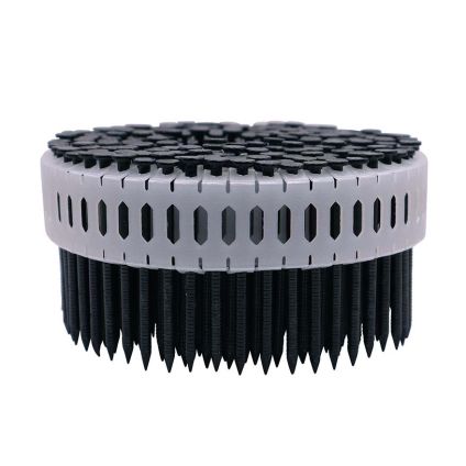 50mm x 2.8 Wire Coil Nails Ring Shank Cement Black Coat (3000)
