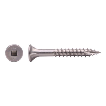 14G-10x50 Roofix Type 17 Woodscrew Bugle #3 Square 316 Stainless