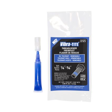 Vibra-Tite 122 Threadlocking Oil Tolerant (1.8ml) Removable