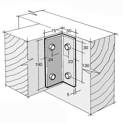 Angle Bracket Galv (B176)