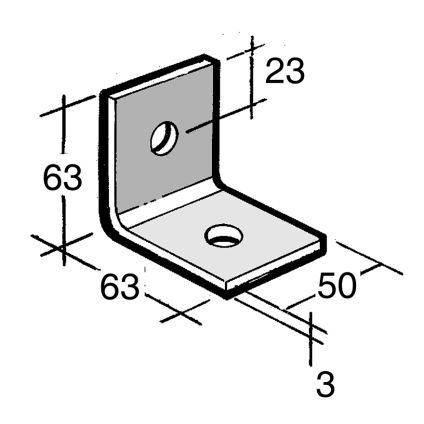 Angle Bracket No Gusset Galv (B350)