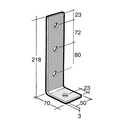 Angle Bracket No Gusset Galv (B352)