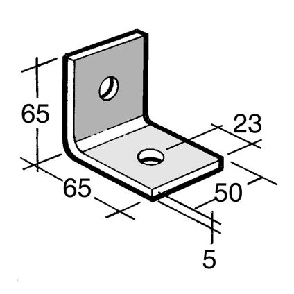 Angle Bracket No Gusset Galv (B50)