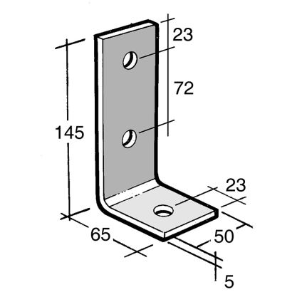 Angle Bracket No Gusset Galv (B51)