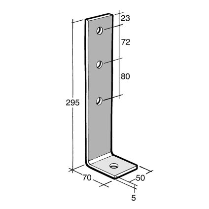 Angle Bracket No Gusset Galv (B53)