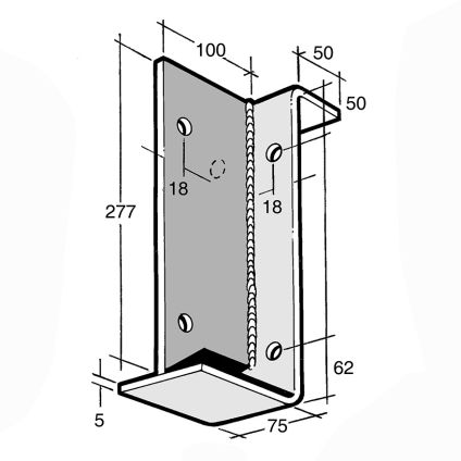 Z Beam Support Bracket Galv (B99)