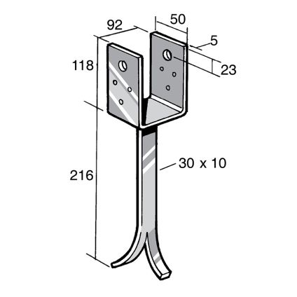 Post & Bearer Bracket 304 Stainless (BS135)