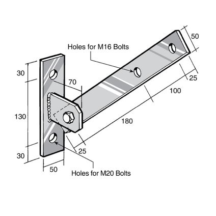 Pole Brace Bracket 304 Stainless (BS145)