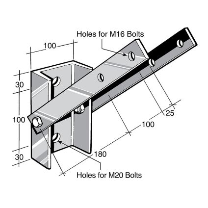 Pole Brace Bracket 304 Stainless (BS155)