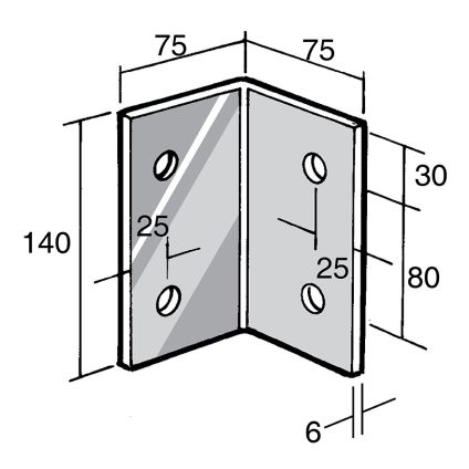 Angle Bracket 304 Stainless (BS175)