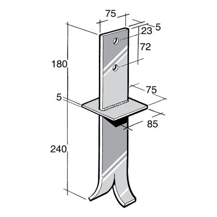 Post & Bearer Bracket 304 Stainless (BS197)