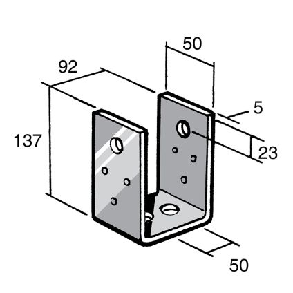 Post & Bearer Bracket 304 Stainless (BS25)