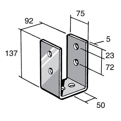 Post & Bearer Bracket 304 Stainless (BS28)