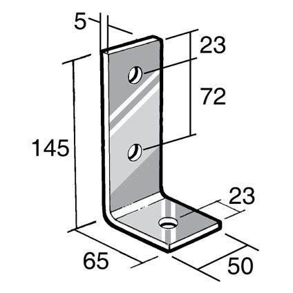 Angle Bracket No Gusset 304 Stainless (BS51)