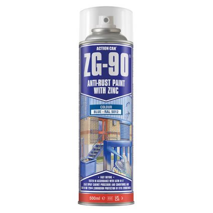 Action Can ZG-90 Blue Anti Rust Paint - 500ml Aerosol